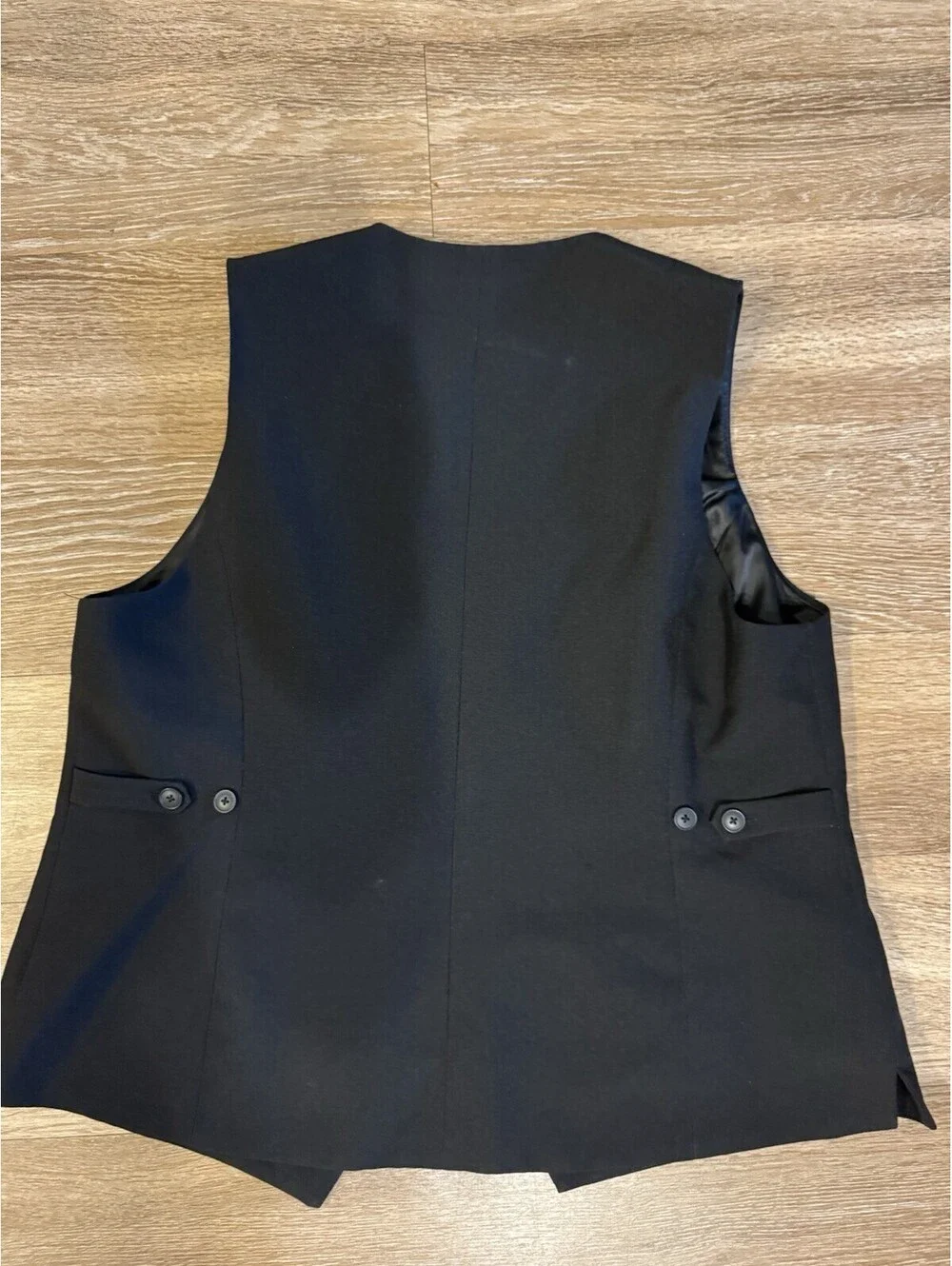 Twinhill Women’s Black Suit Vest Size Large L Button Front Career Uniform Office